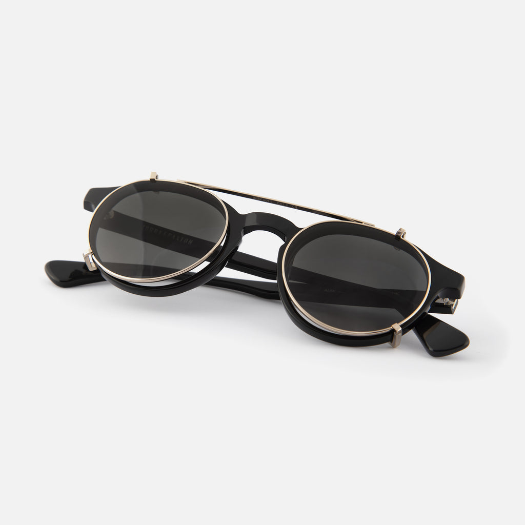 Round clip on sunglasses sales