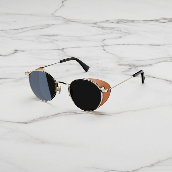 Side-Shield Mirrored Sunglasses
