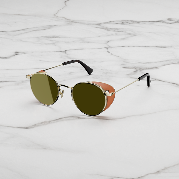 Side-Shield Mirrored Sunglasses
