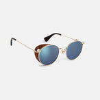 Side-Shield Mirrored Sunglasses