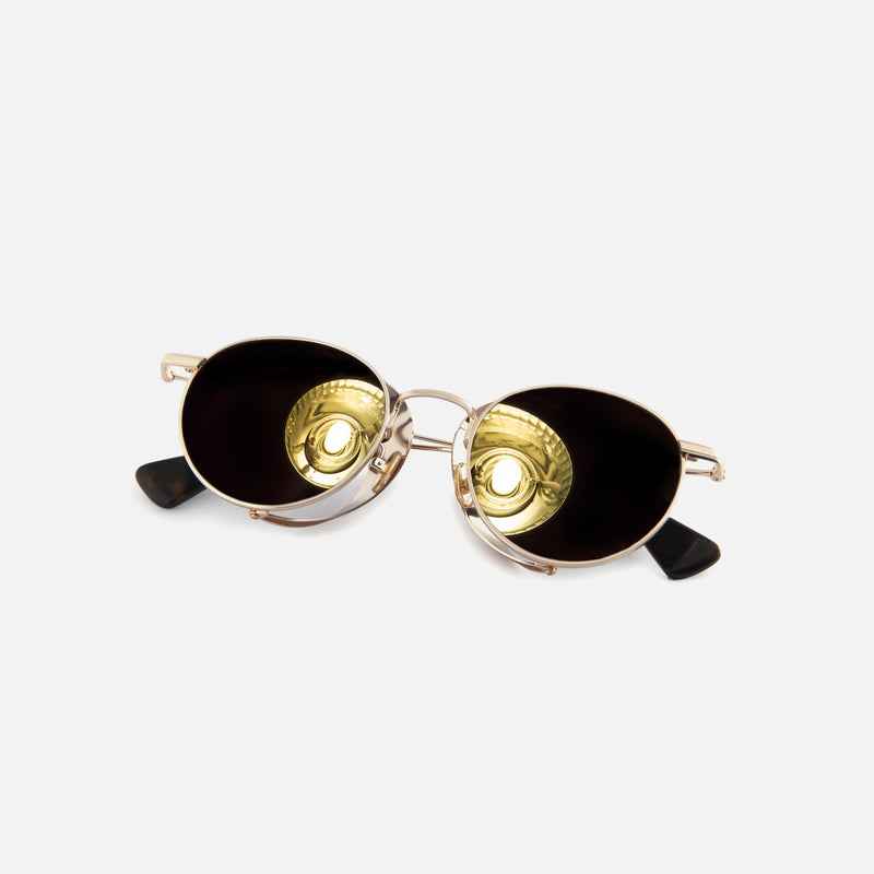 Side-Shield Mirrored Sunglasses