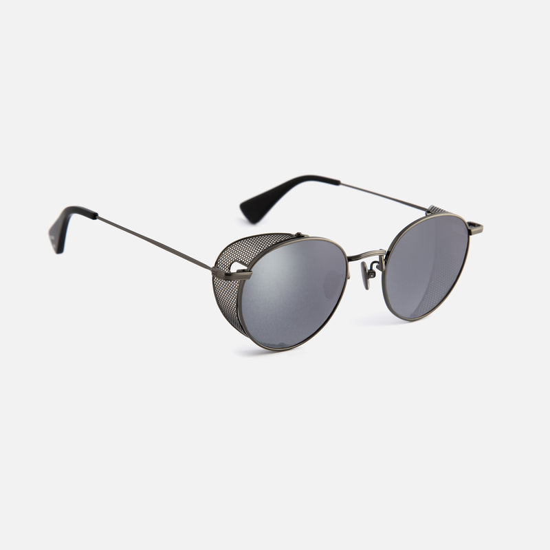 Side-Shield Mirrored Sunglasses