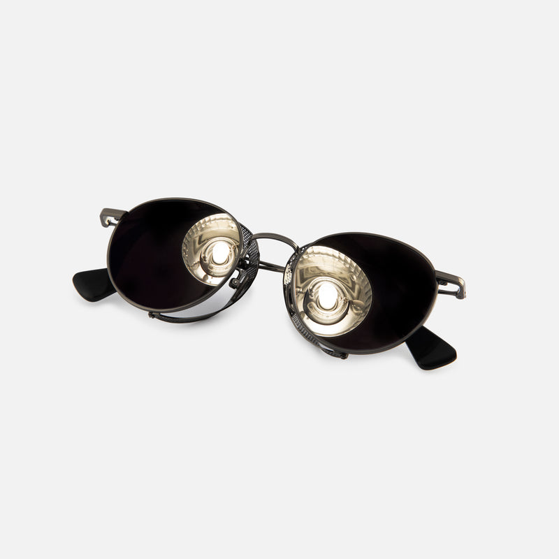 Side-Shield Mirrored Sunglasses